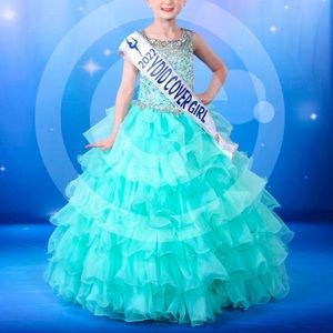 Size 6 Little Rosie Aqua color